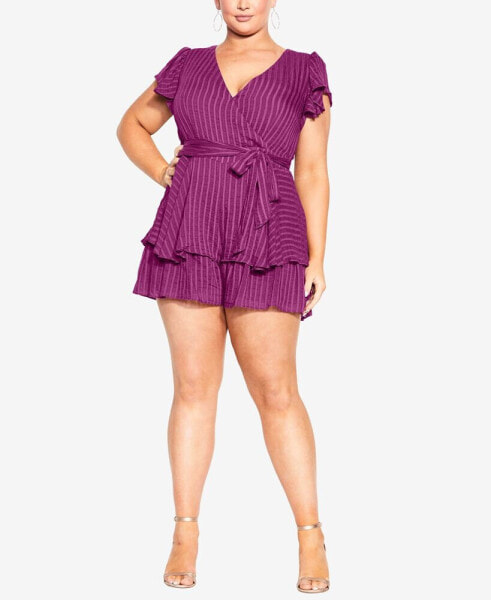 Plus Size First Date Frilled Romper