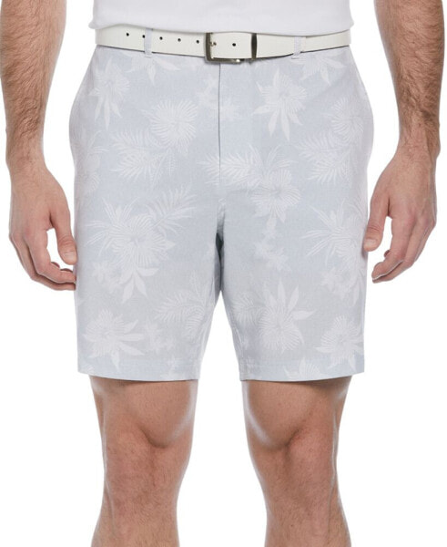 Men's Tropical Print Active Waistband 8" Golf Shorts