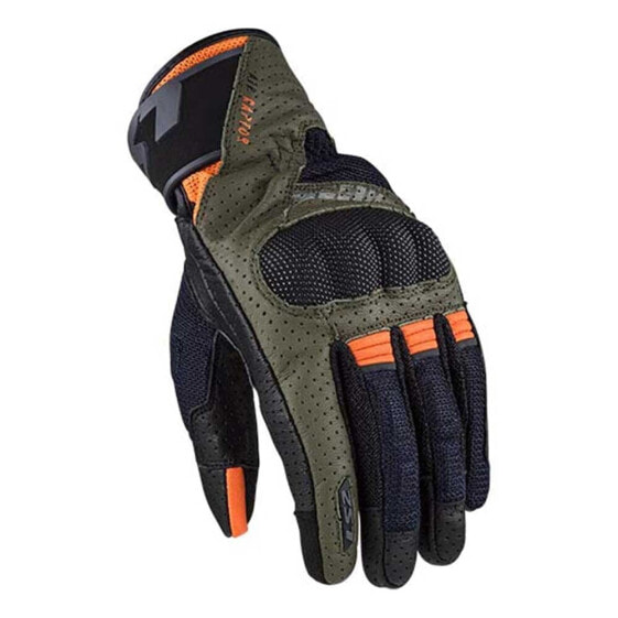 Перчатки спортивные LS2 Textil Air Raptor текстильные Видимый Оранжевый / Синий / Зеленый