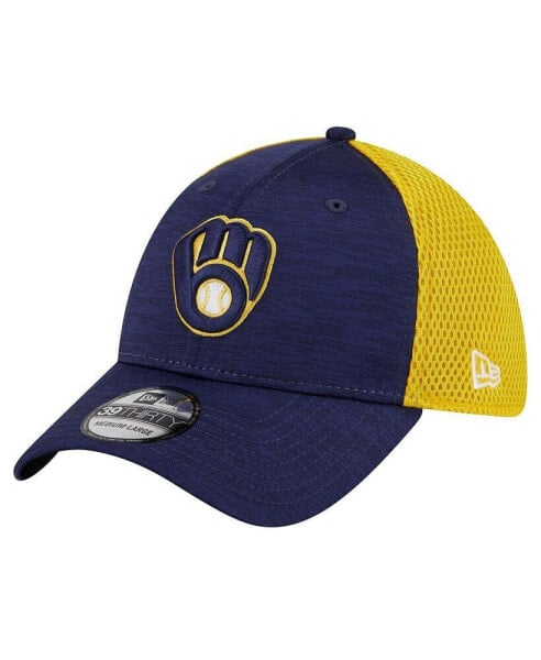 Men's Navy Milwaukee Brewers Neo 39THIRTY Flex Hat