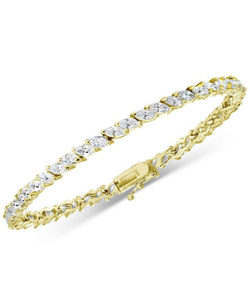 Cubic Zirconia Marquise Tennis Bracelet in Sterling Silver, Created for Macy's