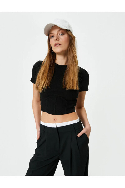 Футболка Koton Crop  Bike Neck Tee