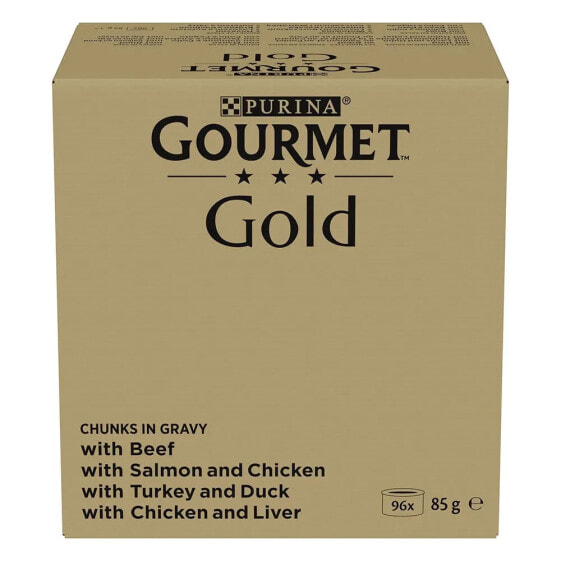 PURINA Gourmet Gold Bite-Sized Pieces In Sauce 85g Cat Snack 96 Units