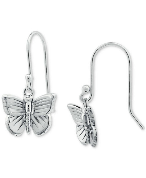 Textured Butterfly Drop Earrings, Created for Macy's