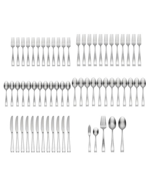 Satin Moda 65 Piece Flatware Set, Service For 12