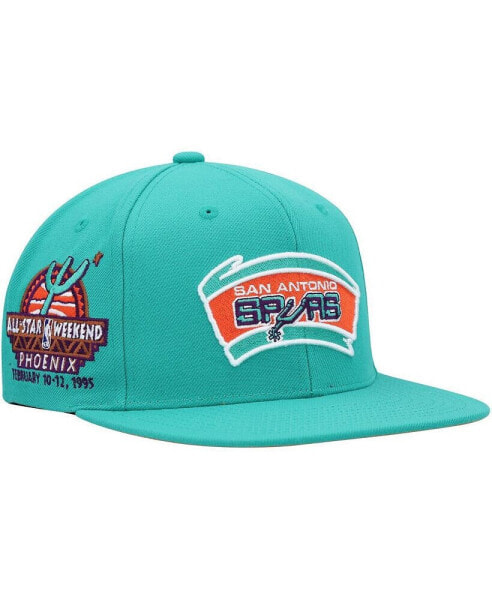 Men's Turquoise San Antonio Spurs Hardwood Classics 1995 NBA All-Star Weekend Desert Snapback Hat