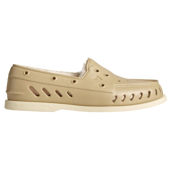 Sperry AO Float Cozy Lined Slip On Mens Beige Casual Shoes STS24289