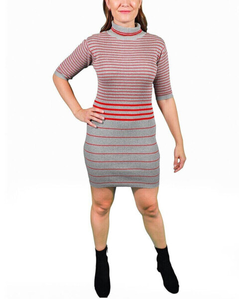 Area Stars Berry Thin Stripe Dress Women's