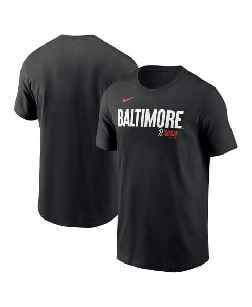 Men's Black Baltimore Orioles City Connect Wordmark T-shirt