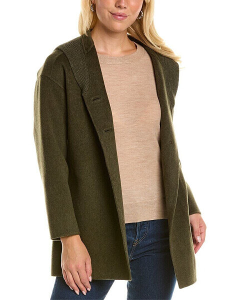 Forte Cashmere Hooded Wool & Cashmere-Blend Coat Women's