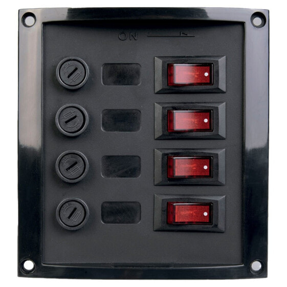 Автоматический выключатель Talamex Switch Panel 4-Fuses Черный