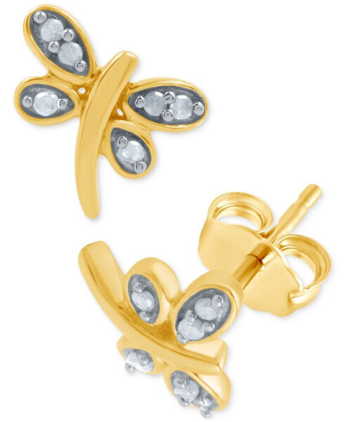 Серьги Macy's Diamond Dragonfly Stud