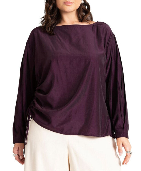 Plus Size Tie Detail Blouse