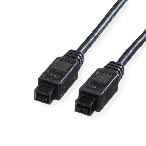ROLINE IEEE1394b FireWire Cable - 9/9-pin - 800Mbit/s - Type A-A 1.8 m - FireWire 800 (IEEE 1394b) - 9-p - 9-p - Black - Male/Male - 800 Mbit/s
