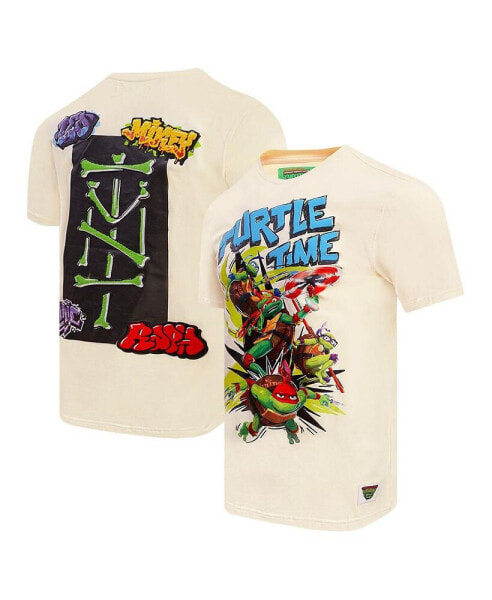 Men's and Women's Natural Teenage Mutant Ninja Turtles Turtle Time Graphic T-shirt