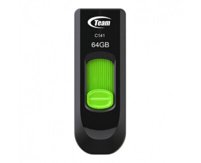 Team Group C145 - 64 GB - USB Type-A - 3.2 Gen 1 (3.1 Gen 1) - Slide - 10 g - Black - Green