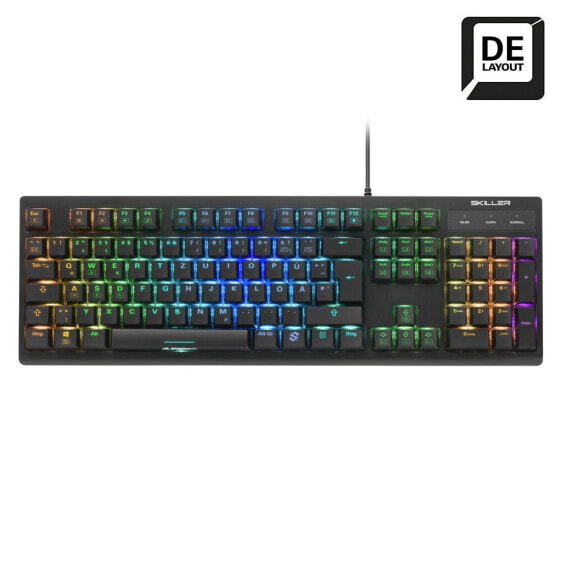 Sharkoon SKILLER SGK30 - Full-size (100%) - USB - Mechanical - QWERTZ - RGB LED - Black