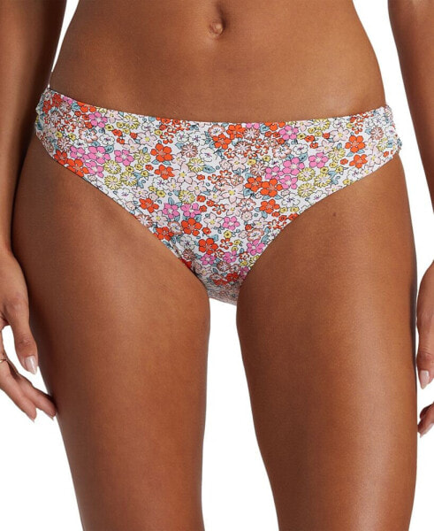 Juniors' Floral-Print Beach Classics Hipster Bikini Bottoms