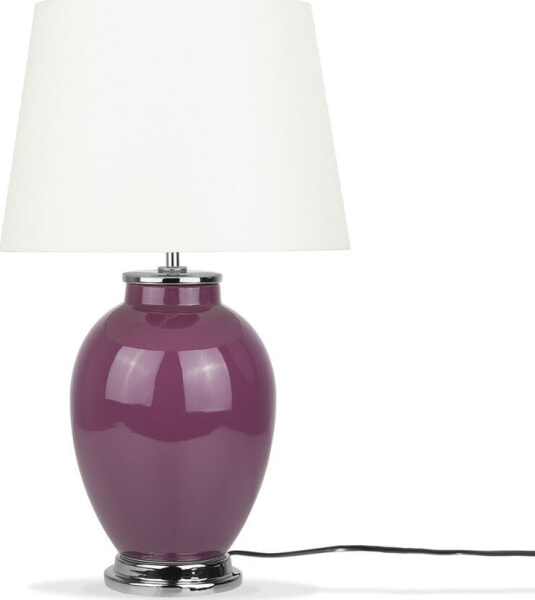 Lampa stołowa Beliani Lampka nocna ceramiczna fioletowa BRENTA