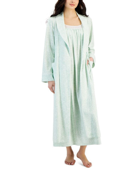 Пижама женская Charter Club Floral Belted, из хлопка, создана для Macy's