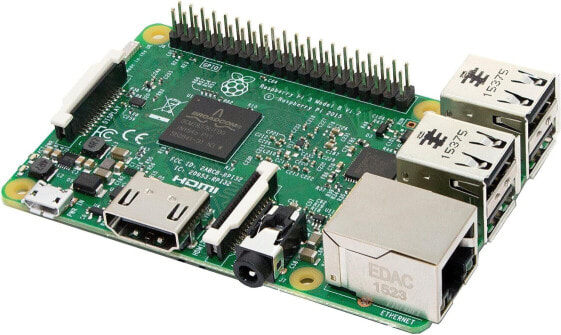 Raspberry Pi 3 Model B ARM-Cortex-A53 4x 1,2GHz, 1GB RAM, WLAN, Bluetooth, LAN, 4x USB