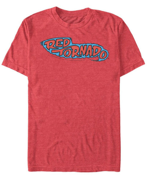 DC Men's Red Tornado Classic Logo Short Sleeve T-Shirt
