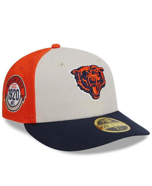 Men's Cream, Navy Chicago Bears 2023 Sideline Historic Low Profile 59FIFTY Fitted Hat