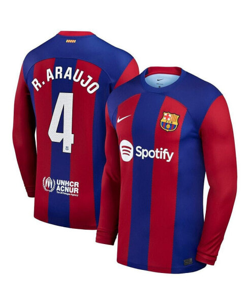 Футболка Nike мужская длинный рукав Ronald Araujo Royal Barcelona 2023/24 Home Replica.