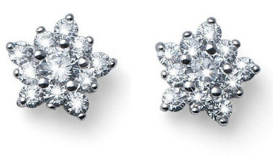 Silver Star Earrings Subtle 62080R