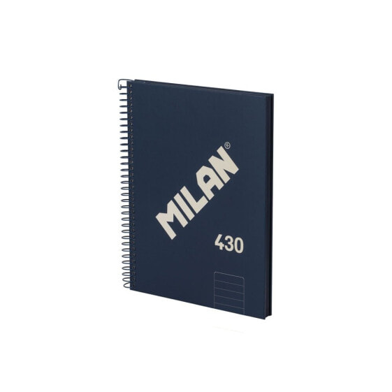 MILAN A5 Spiral Notebook With Hard Cover Lined Paper 80 Sheets 7 mm