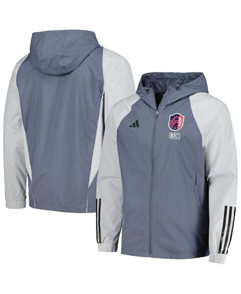 Men's Gray St. Louis City SC 2024 All-Weather Raglan Full-Zip Jacket