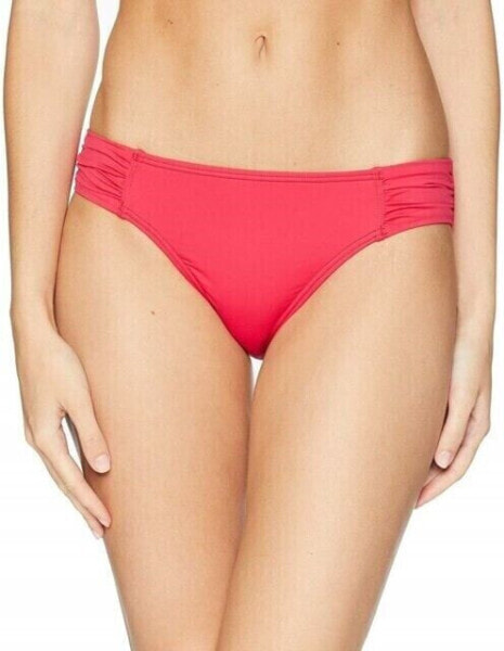 Tommy Bahama Women's 182944 Shirred Hipster Bikini Bottoms Cerise Size M