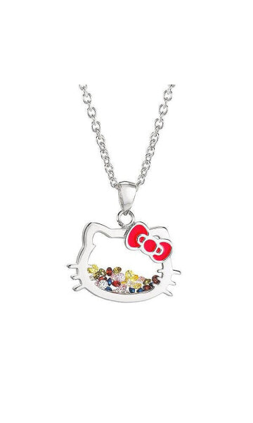 Hello Kitty silver Plated Shaker Pendant Necklace, 18''
