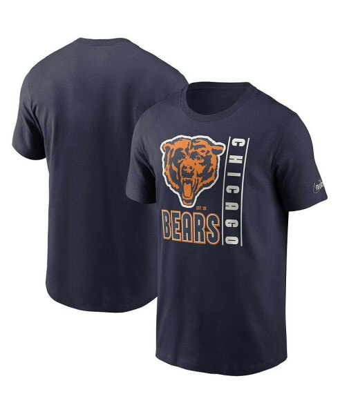 Men's Navy Chicago Bears Lockup Essential T-shirt