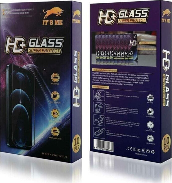 9H Glass SZKŁO HARTOWANE PREMIUM 9D HD+ REALME C35 10SZT CZARNY