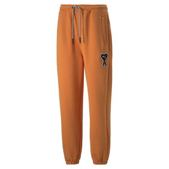 Puma Ami X Sweatpants Mens Orange Casual Athletic Bottoms 53599672