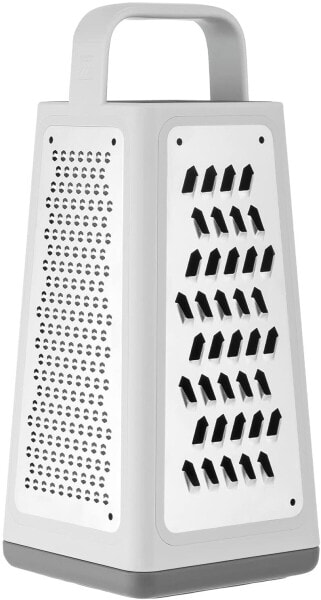 ZWILLING Z-Cut Square Grater, Multifunctional, Stainless Steel Blade, Plastic Housing, Two Way Friction Technology, Grey
