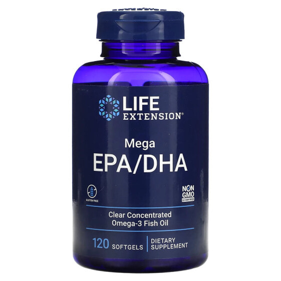 БАД Life Extension Рыбий жир Omega 3, 6, 9 Mega EPA/DHA 120 капсул