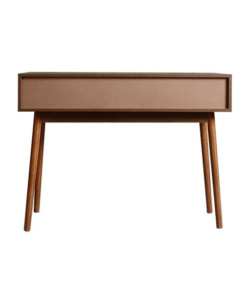 Mid-Century Modern Writing Desk with Spacious Work Surface and Storage