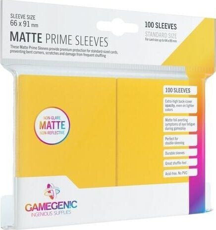 Rebel Gamegenic: Matte Prime CCG Sleeves 66x91mm Yellow