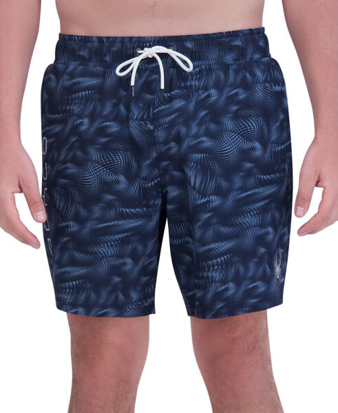 Men's Abstract Liquid Print Performance 7" Volley Shorts