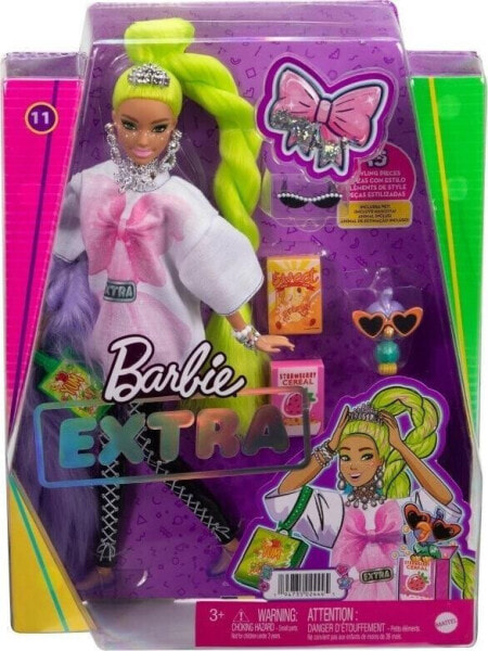 Lalka Barbie Mattel Extra Moda - Biała tunika/Neonowe zielone włosy (GRN27/HDJ44)