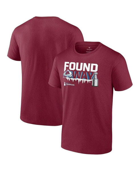 Men's Burgundy Colorado Avalanche 2022 Stanley Cup Champions Big and Tall Rebound T-shirt