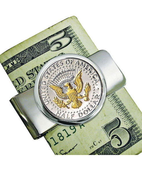 Men's Presidential Seal Selectively Gold Layered Coin Money Clip