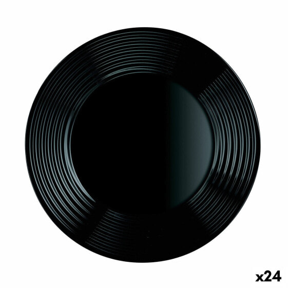 Тарелка плоская Luminarc Harena Черное Стекло (25 см) (24 шт)