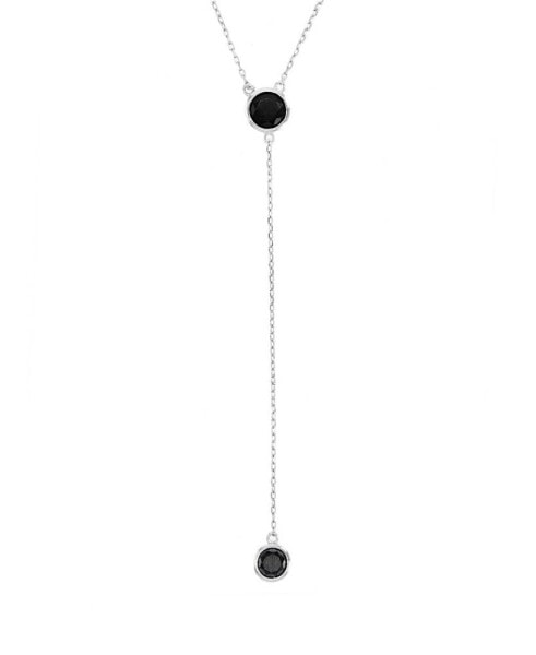 Spinel Bezel "Y" Necklace (2 ct. t.w.) in Sterling Silver