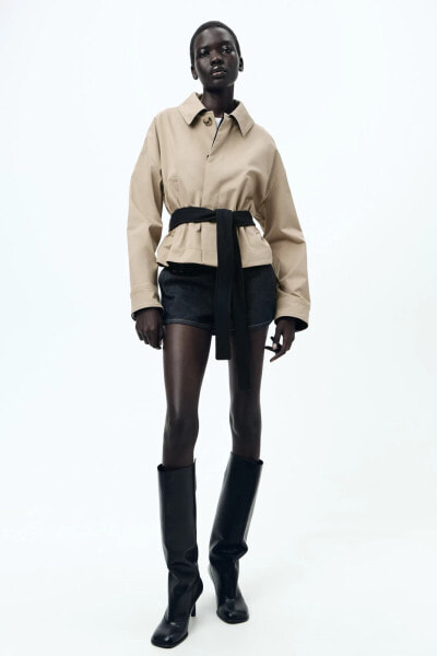 ZW COLLECTION JACKET WITH CONTRAST BELT