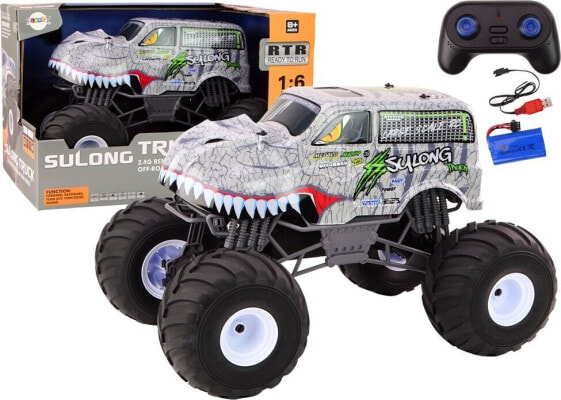 LeanToys Duże Auto Terenowe Zdalnie Sterowane 2.4G RC 1:6 Dinozaur