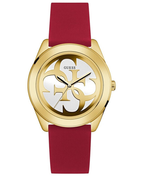 Часы и аксессуары Guess Женские наручные часы с красным силиконовым ремешком 40 мм