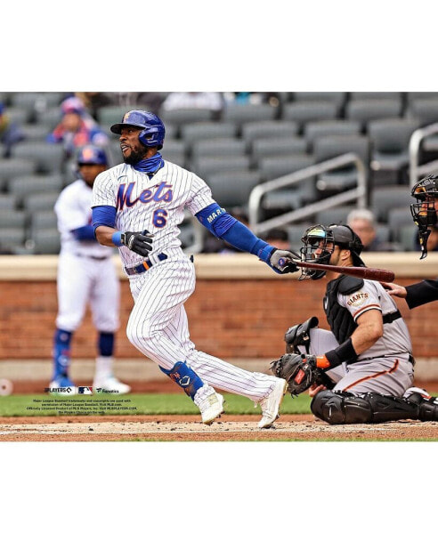 Starling Marte New York Mets Unsigned Hits a Single 11" x 14" Photograph